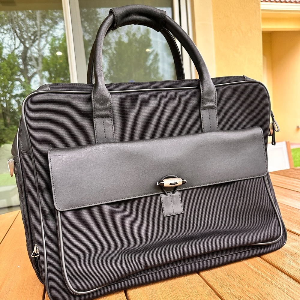 Montblanc Black and Gray Briefcase